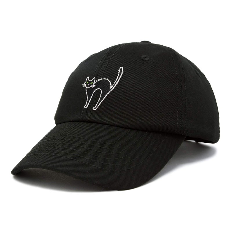 DALIX Black Cat Hat Womens Halloween Baseball Cap Black - Image 4
